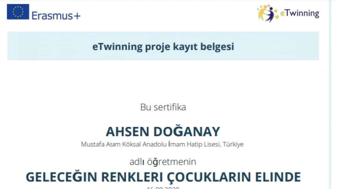 GELECEĞİN RENKLERİ ÇOCUKLARIN ELİNDE